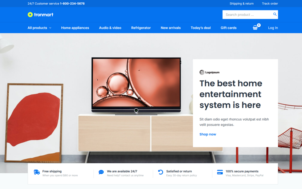 vista previa demo tema astra de mejores temas gratuitos de WordPress 2025