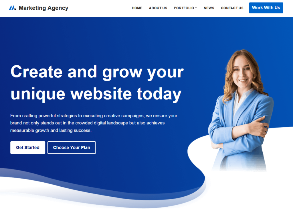 vista previa demo tema neve de mejores temas gratuitos de WordPress 2025