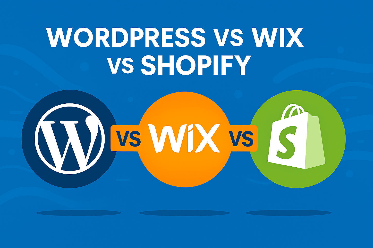 Gráfico comparativo que muestra qué es WordPress frente a plataformas como Wix y Shopify para crear sitios web